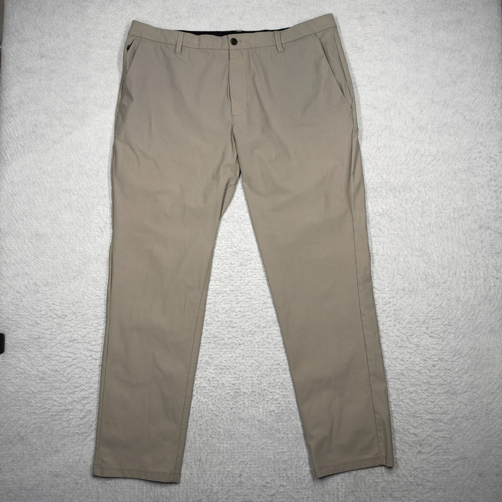7 Diamond Infinity Pants Performance Khaki Beige Chino Stretch Men's 38x32